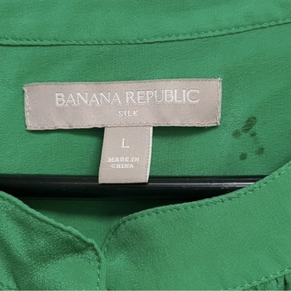Banana Republic Grosgrain Silk Popover Blouse